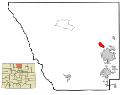 Larimer County Colorado Incorporated and Unincorporated areas Laporte Highlighted.svg