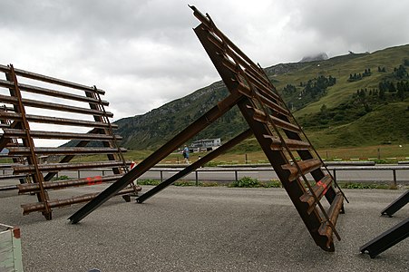 Sections de barrière à neige en Autriche.