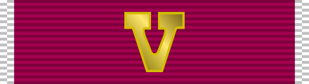 Legion of Merit with golden "V" device (as used by USN and USMC) denoting combat bravery; the "V" device ceased being awarded with the Legion of Merit in 2017.