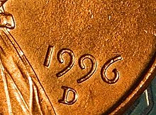 The ascending six and descending nines are minted on this 1996 U.S. penny. Lincoln-penny-hanging-figures.jpg