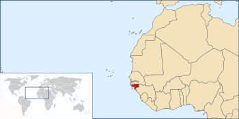 Location of Guinea-Bissau