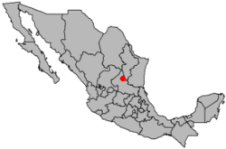 Vị trí của đô thị trong bang San Luis Potosí