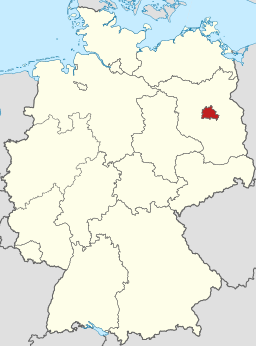 Locator map Berlin in Germany