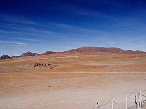 Looking over to the ALMA site