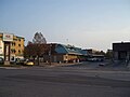 Looking South across Bridge Street, from the Via Rail Station towards the depot. On the right side is a service station for buses as well as a washing facility and bus parking area operated by Niagara Transit archive copy at the Wayback Machine.