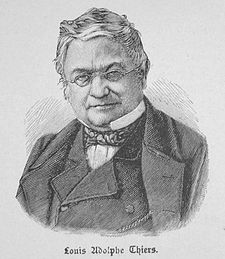 Adolphe Thiers politico e storico francese primo presidente della Terza Repubblica francese 1797- 1897