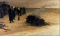 Louis Édouard Fournier, die Beerdigung des ertrunkenen Percy Shelley, 1889