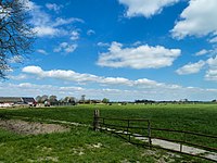 Gezicht op het landschap bij Luddeweer