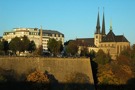 Central Luxembourg at dusk