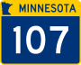 Trunk Highway 107 marker