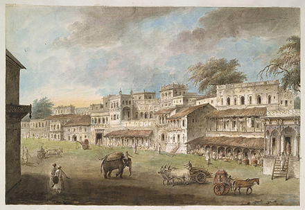 Main street of Patna, showing one side of the Chowk, 1814–15.