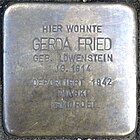 Mainz Stolperstein Christofsstraße 2 Gerda Fried.jpg