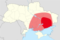 Límites geográficos aproximados del Territorio Libreucraniano, también denominado Makhnovia.