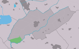 Lokaasje Spangea (grien) yn de gemeente Weststellingwerf