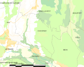 Mapa obce Chavornay