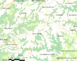 Mapa obce Saint-Victor