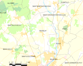 Mapa obce Vasselay