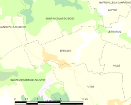 Mapa obce Épégard