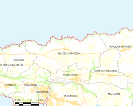 Mapa obce Beuzec-Cap-Sizun