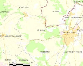 Mapa obce Le Boulay
