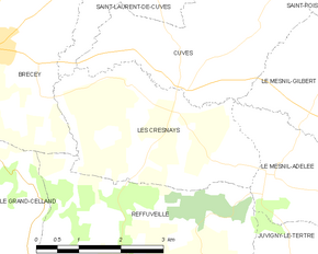 Poziția localității Les Cresnays