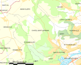 Mapa obce Châtel-Saint-Germain