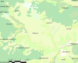 Mapa obce Oreilla
