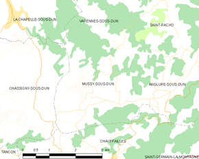 Poziția localității Mussy-sous-Dun