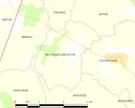 Mapa obce Vauchelles-lès-Authie