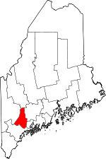 Map of Maine highlighting Androscoggin County.svg