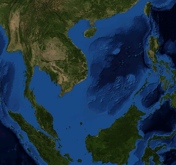 Satellite image of South China Sea