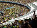 Estádio do Maracanã durante a final do futebol feminino no Pan 2007.