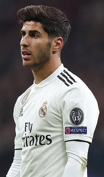 Asensio with Real Madrid in 2018