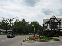 Downtown Mariemont, showing the remodeled Mariemont Best Western