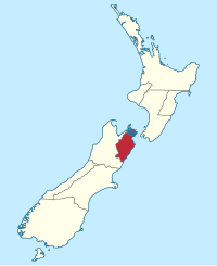 Mapa que muestra los límites de la provincia de Marlborough