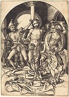 Martin Schongauer, Flagellation of Christ