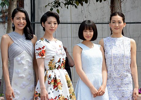 File:Masami Nagasawa, Kaho, Suzu Hirose and Haruka Ayase, stars of Our Little Sister - Cannes 2015 10.jpg