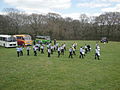 The Medina Marching Band, performing at Havenstreet railway station, Isle of Wight for the Bustival 2012 event, held by Southern Vectis.