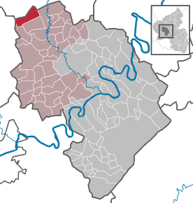 Poziția ortsgemeinde Meerfeld pe harta districtului Bernkastel-Wittlich