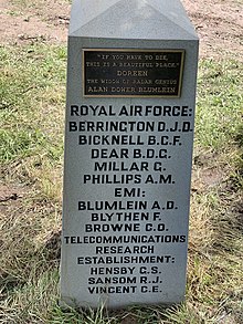 memorial Memorial Stone at Halifax V9977 crash site - Welsh Bicknor, Ross on Wye.jpg