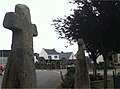 Menhirs christianisés dans le bourg de Locmaria-Plouzané.