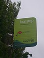 The bus stop flag at Merstone Station, on Merstone Lane, Merstone, Isle of Wight for Southern Vectis route 3. From the timetable change on 5 September 2010 route 3 was re-routed to serve the main road through Rookley, with route 2 being re-routed to serve Merstone.