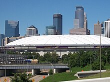 New roof in early August 2011 Metrodome with new roof.jpg