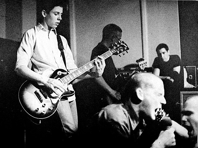 Minor Threat, pictured in 1981, coined the term "straight edge".