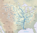 Nun mapa de la cuenca del Mississippi