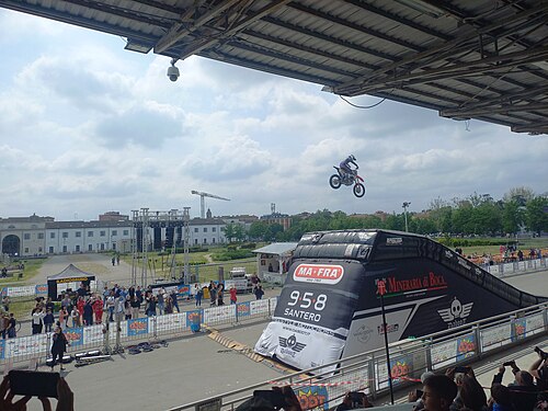 Motocross riders in Modena