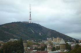 Mt Mtats'minda, Tbilisi, Georgia (view from Metekhi cliff).JPG