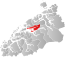 ムーレ・オ・ロムスダール県におけるモルデの位置