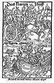 Imago in fronte editionis principis anno 1494 Germanice exaratae. Xylographia ab Alberto Durero facta.
