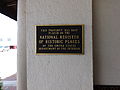 National Register of Historic Places plaques on Rawls Hotel